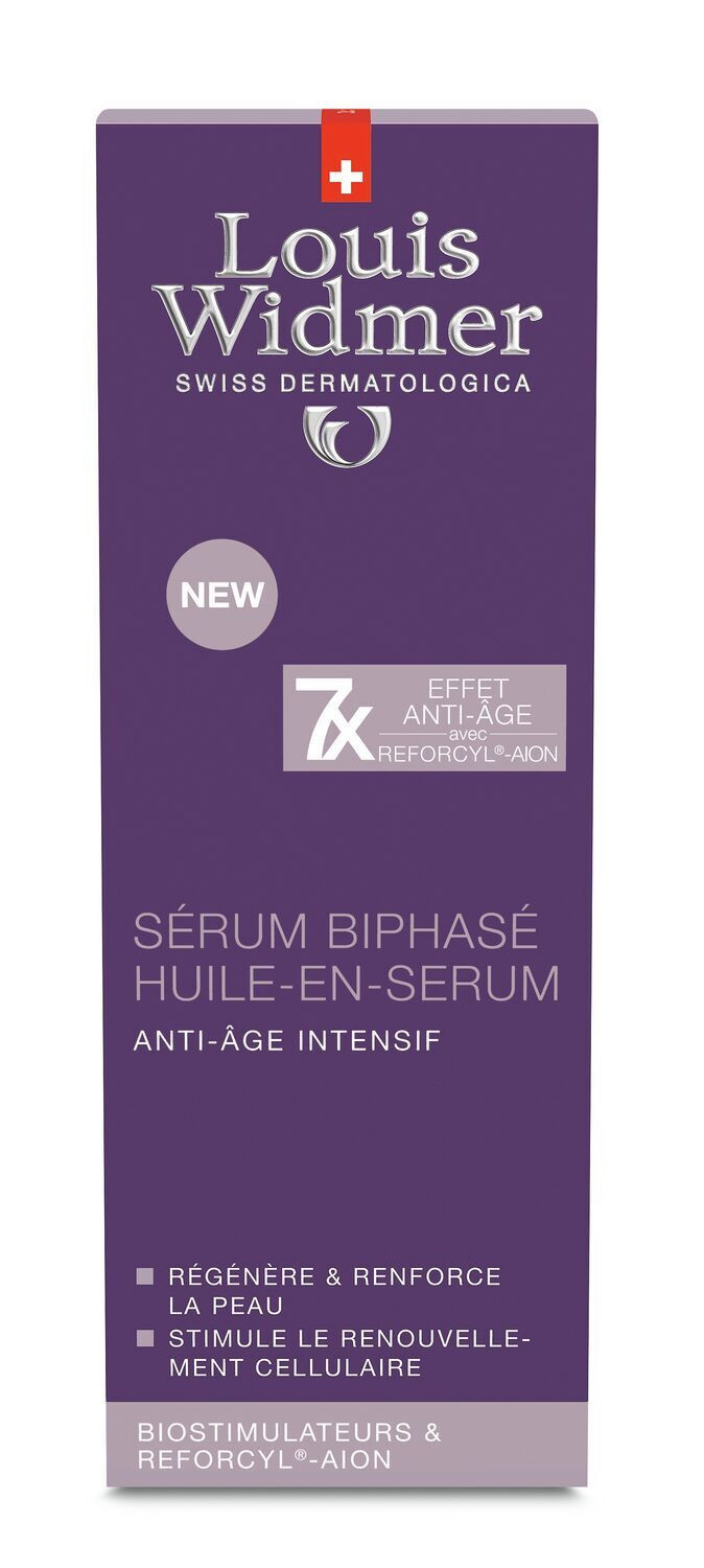 Innovation Louis Widmer. Le Sérum Biphasé Huile-en-Sérum Intensif Anti-Âge