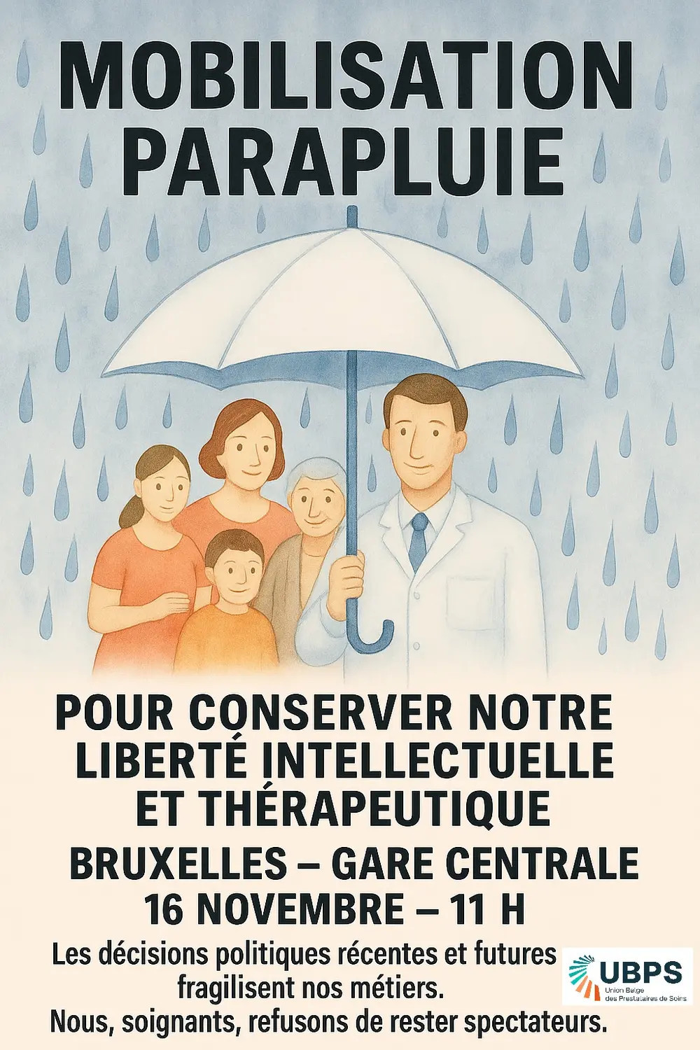 « Mobilisation parapluie » : les soignants appelés à descendre dans la rue le 16 novembre